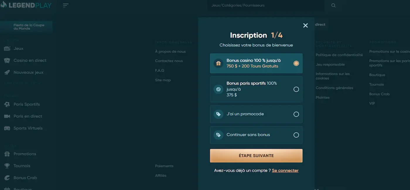 Legendplay Online Wetten